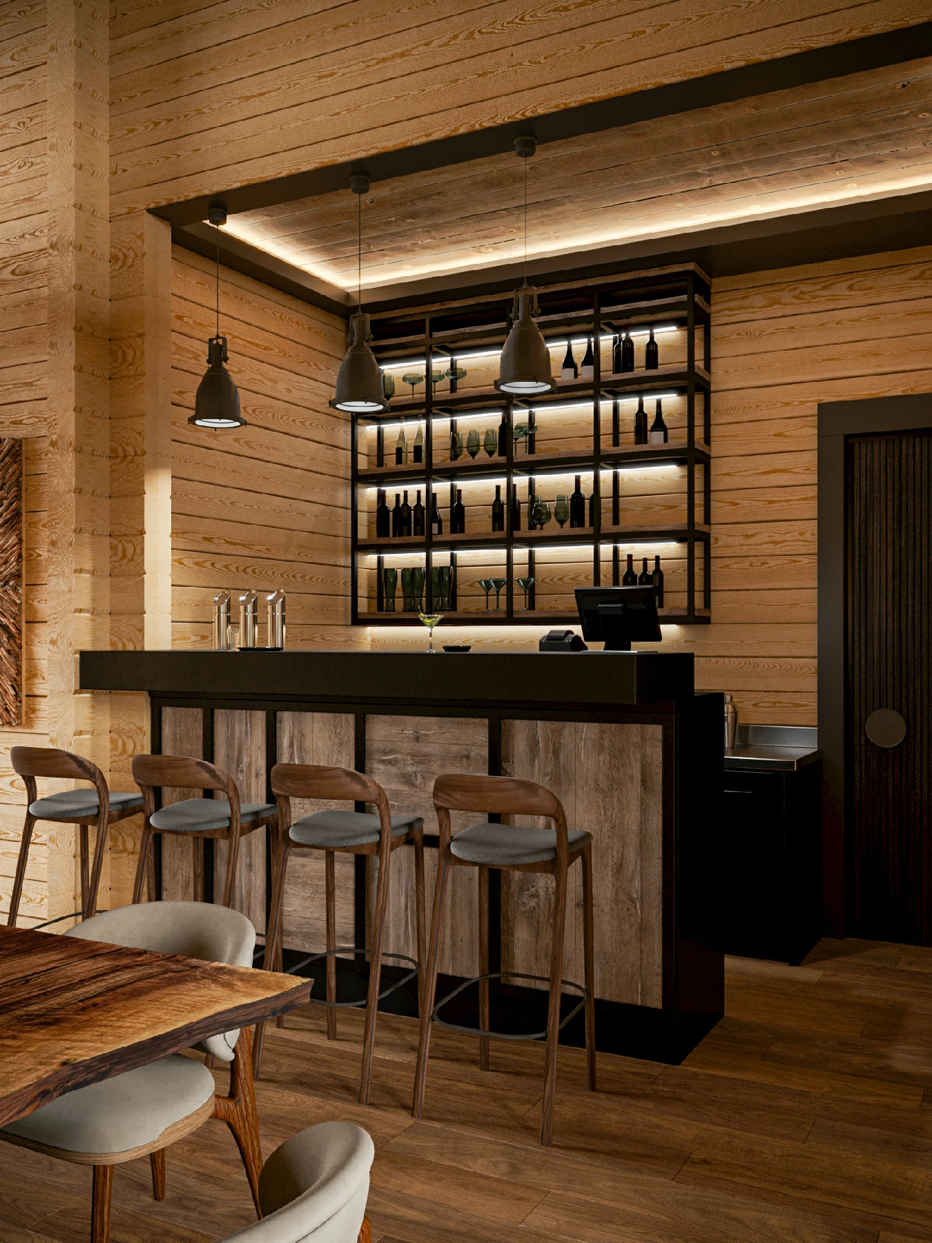 Уединённый дом у озера