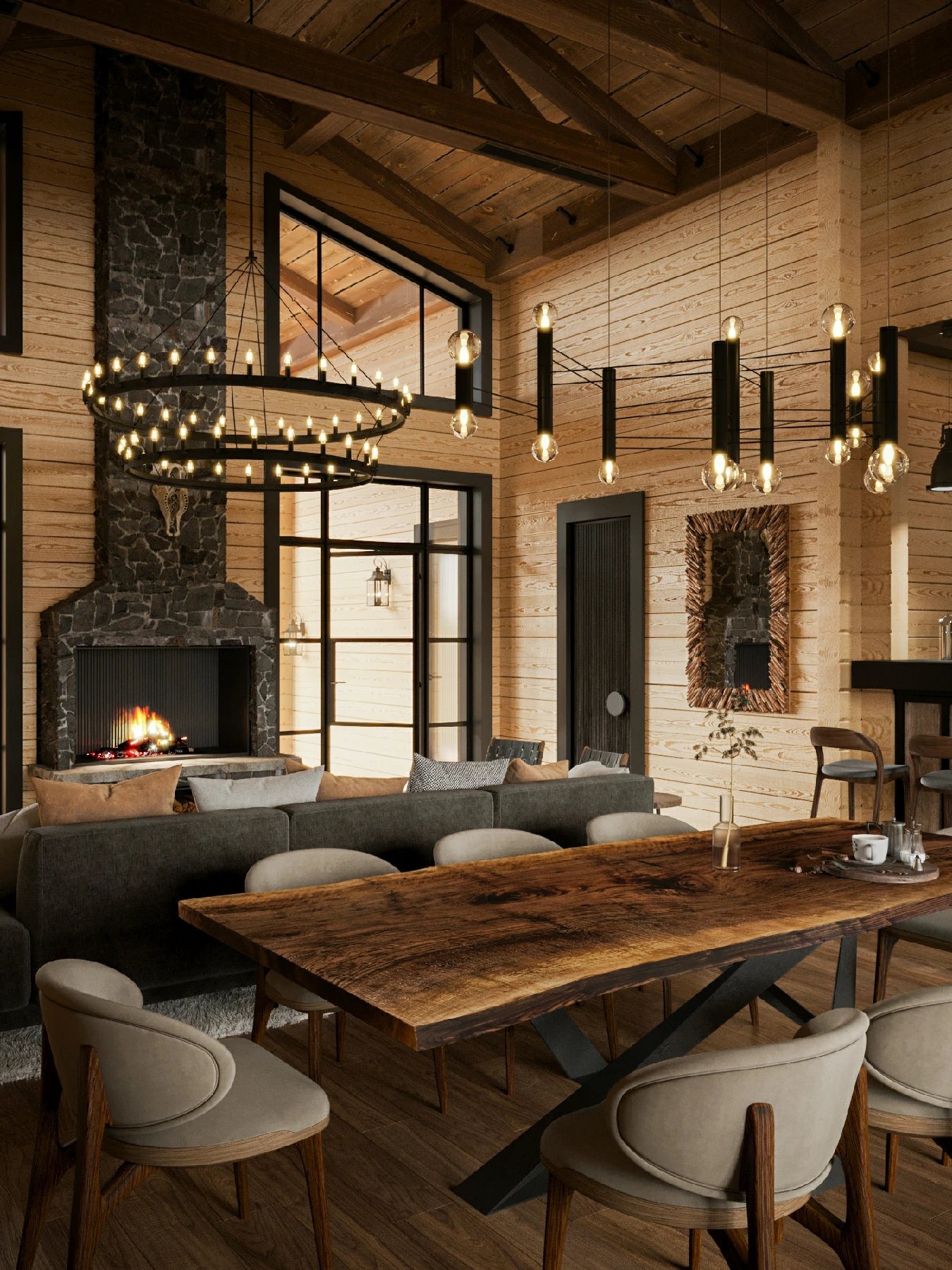 Уединённый дом у озера