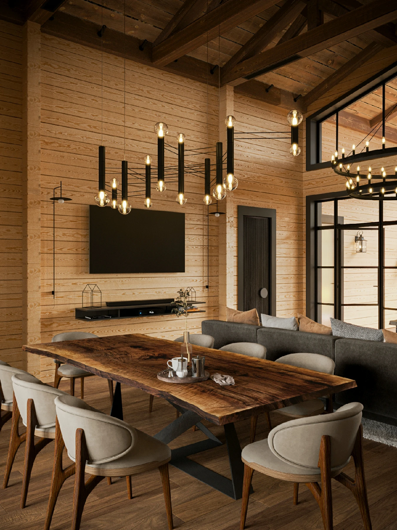 Уединённый дом у озера