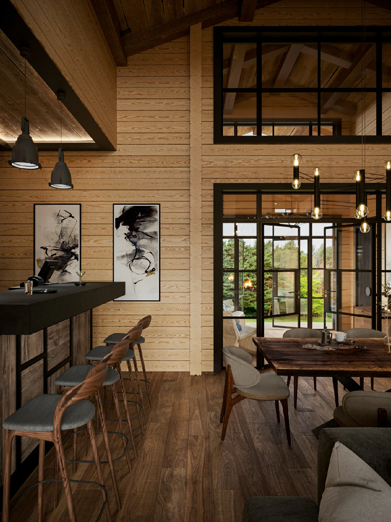 Уединённый дом у озера