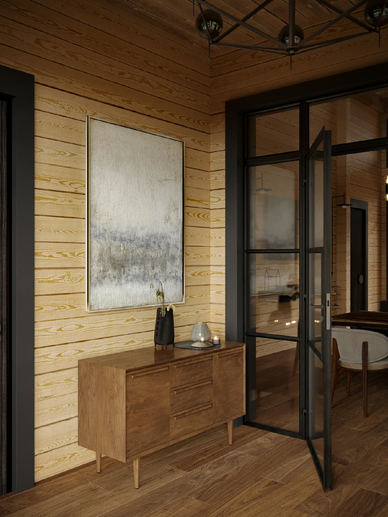 Уединённый дом у озера