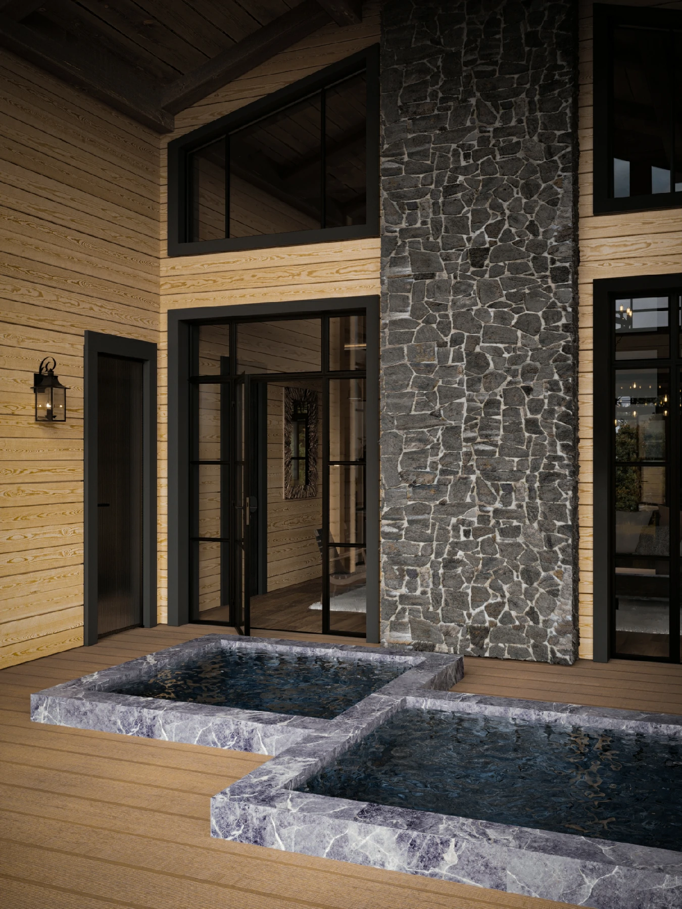 Уединённый дом у озера