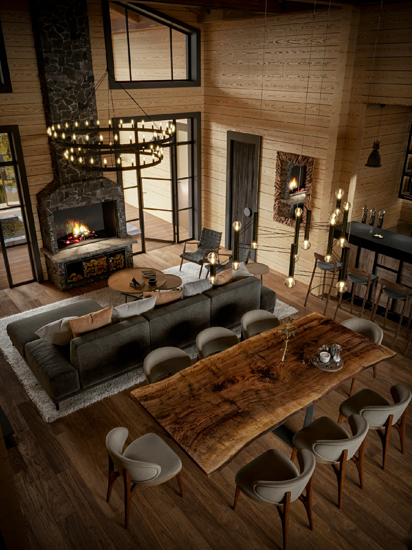 Уединённый дом у озера