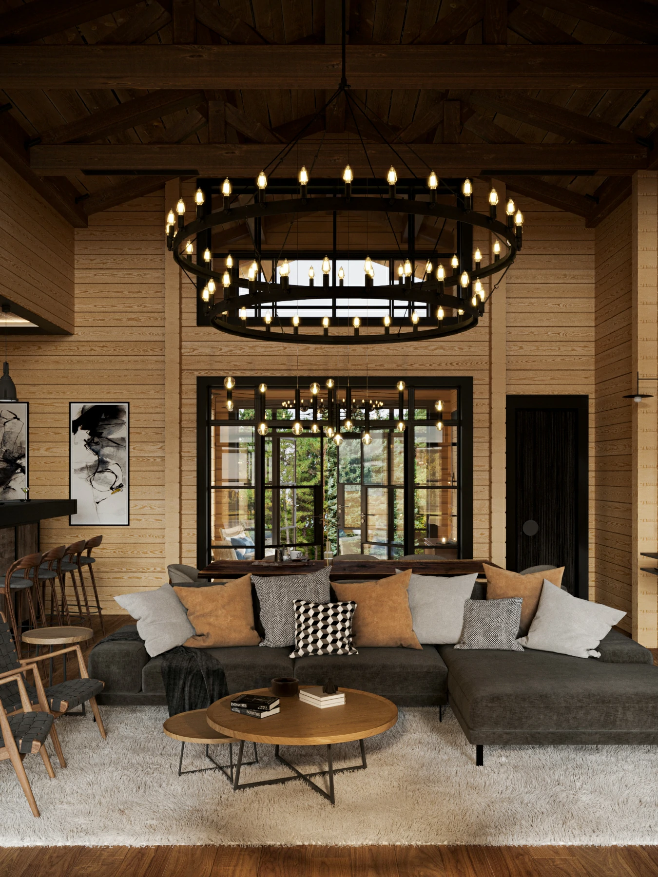 Уединённый дом у озера